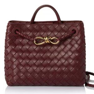 New Bottega Veneta Burgundy Small Andiamo Bag